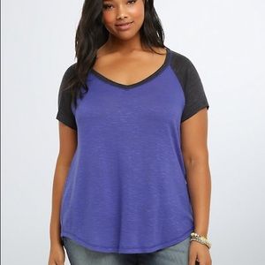 Torrid Raglan Swing tee